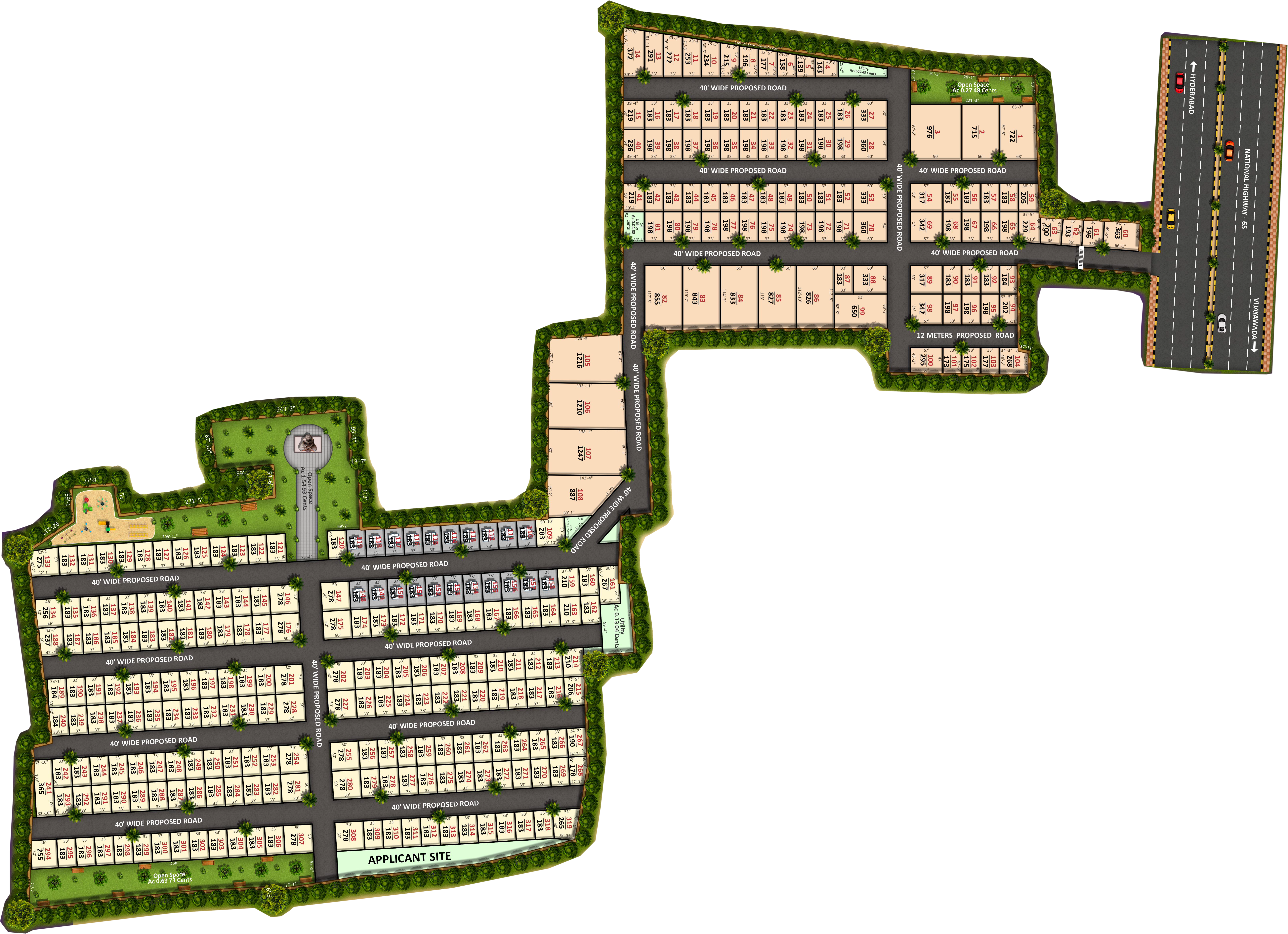 Aerial view of solar farm